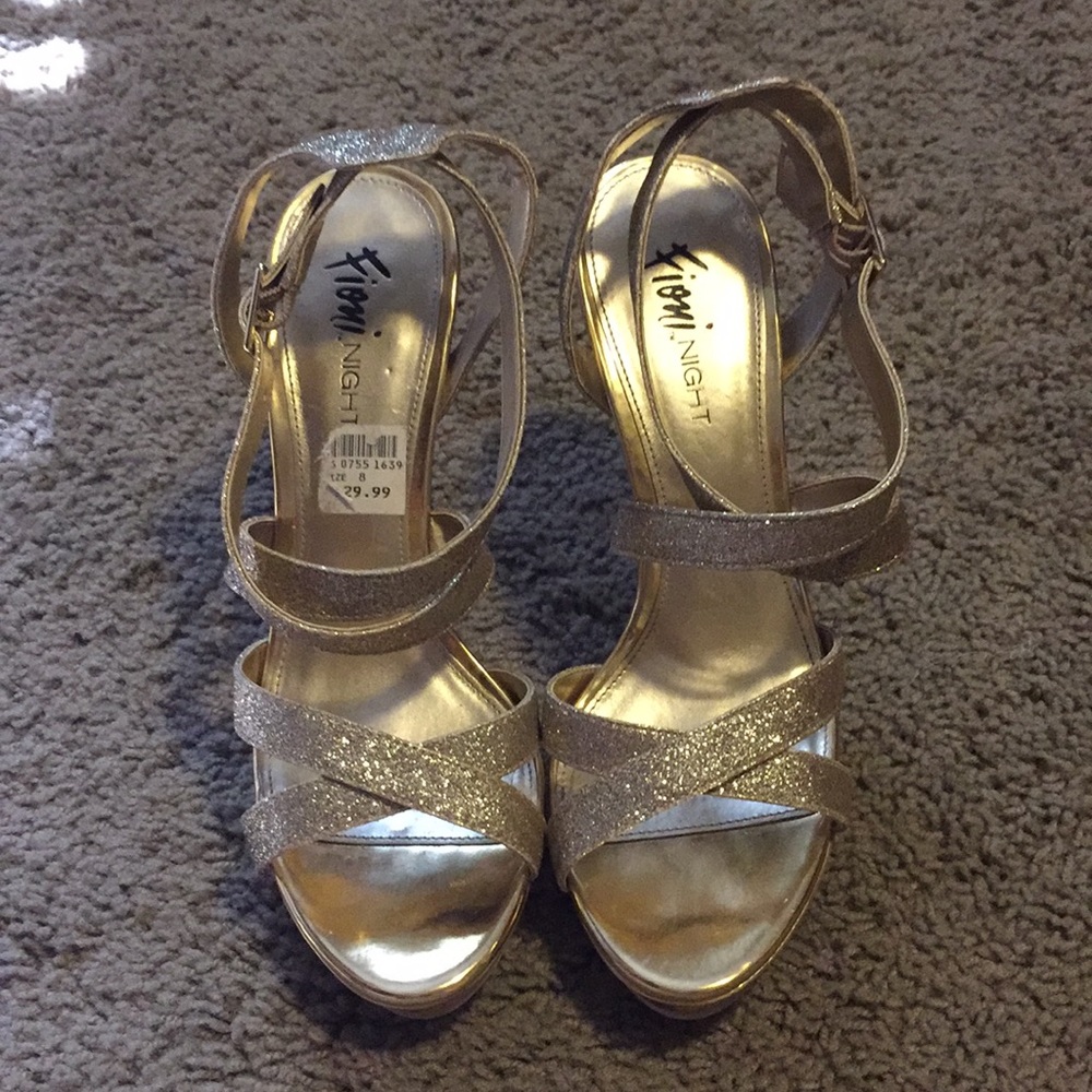 Sparkly Gold Heels